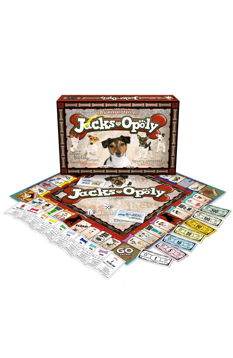 Late for the Sky Jacks Opoly Dog Themed Family Board Game, Ages 8+, Alternate, color, Multicolored
