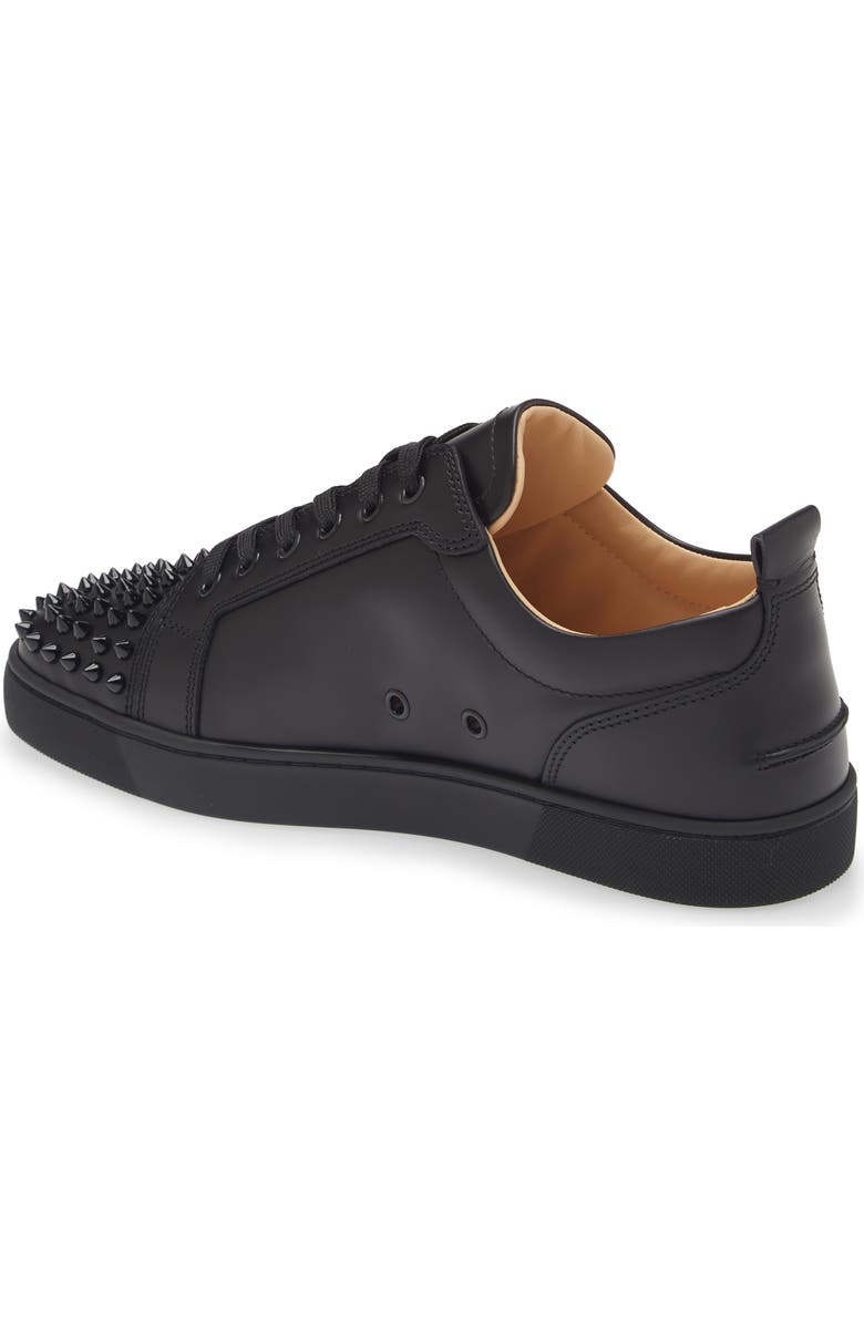 Christian Louboutin Louis Junior Spikes Sneaker, Alternate, color, Cm53 Black/Black