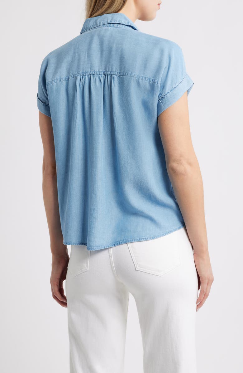 beachlunchlounge Beatrix Denim Button-Up Shirt, Alternate, color,