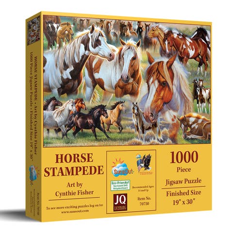 Horse Stampede 1000 piece Jigsaw Puzzle for Adults