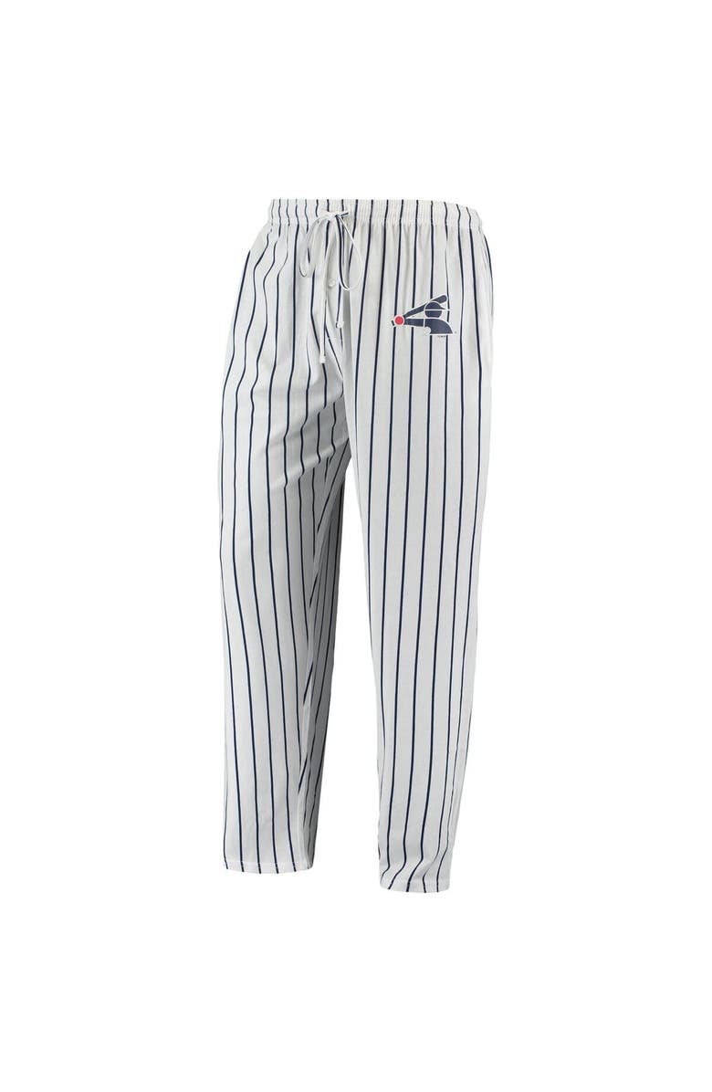 CONCEPTS SPORT Men's Concepts Sport White/Navy Chicago White Sox Logo Vigor Pinstripe Pants, Alternate, color, White