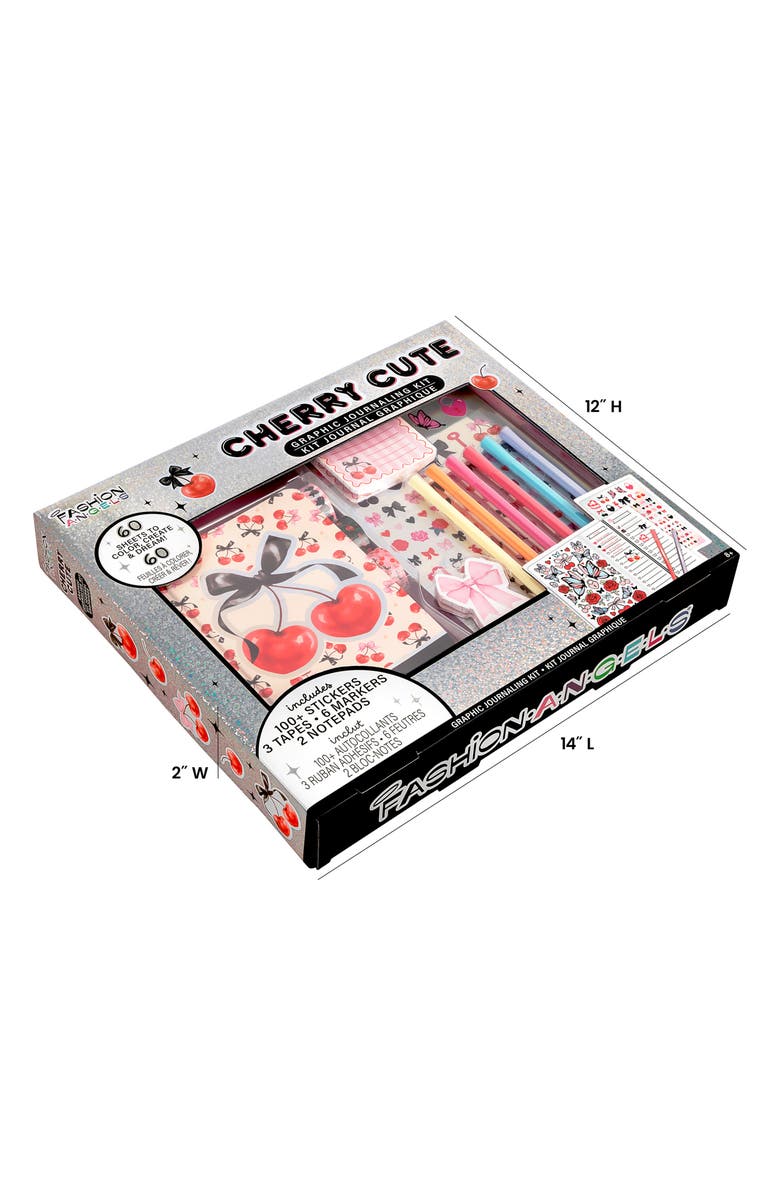 Fashion Angels Cherry Cute Graphic Journaling Kit, Alternate, color, Multi