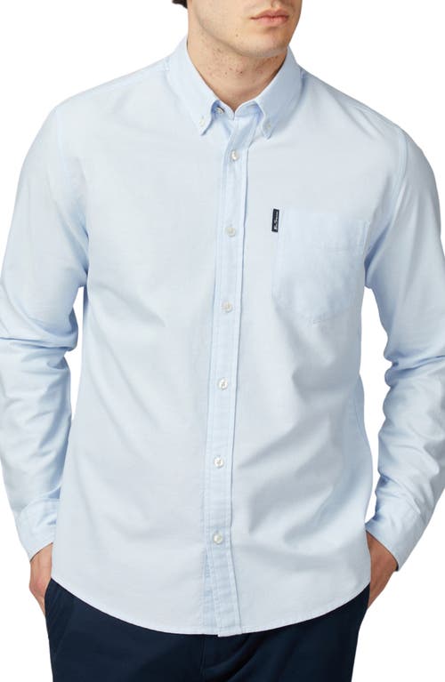 Ben Sherman Signature Organic Cotton Oxford Button-Down Shirt in Sky 