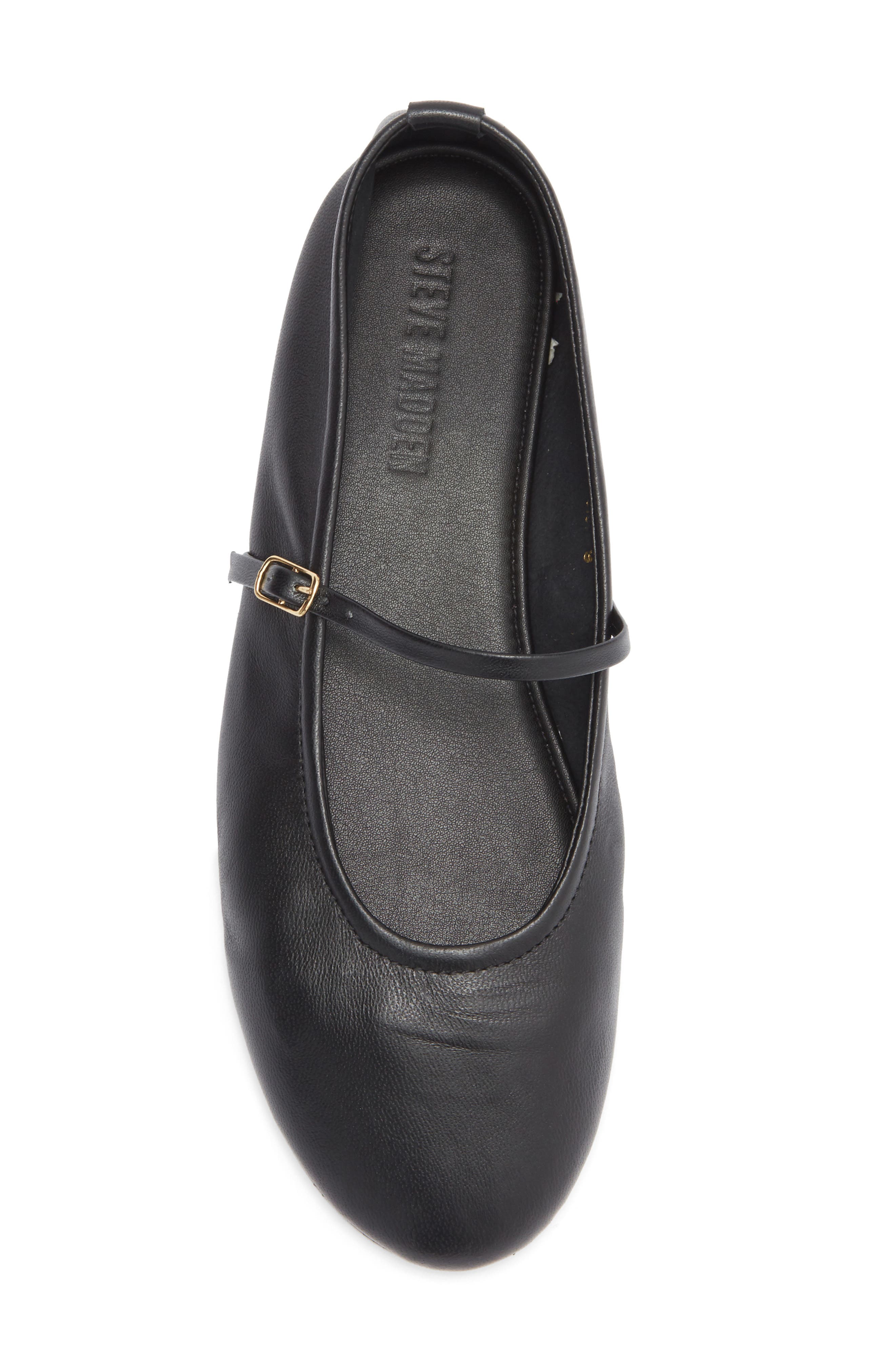 Steve Madden Besette Mary Jane Flat, Alternate, color, Black Leather