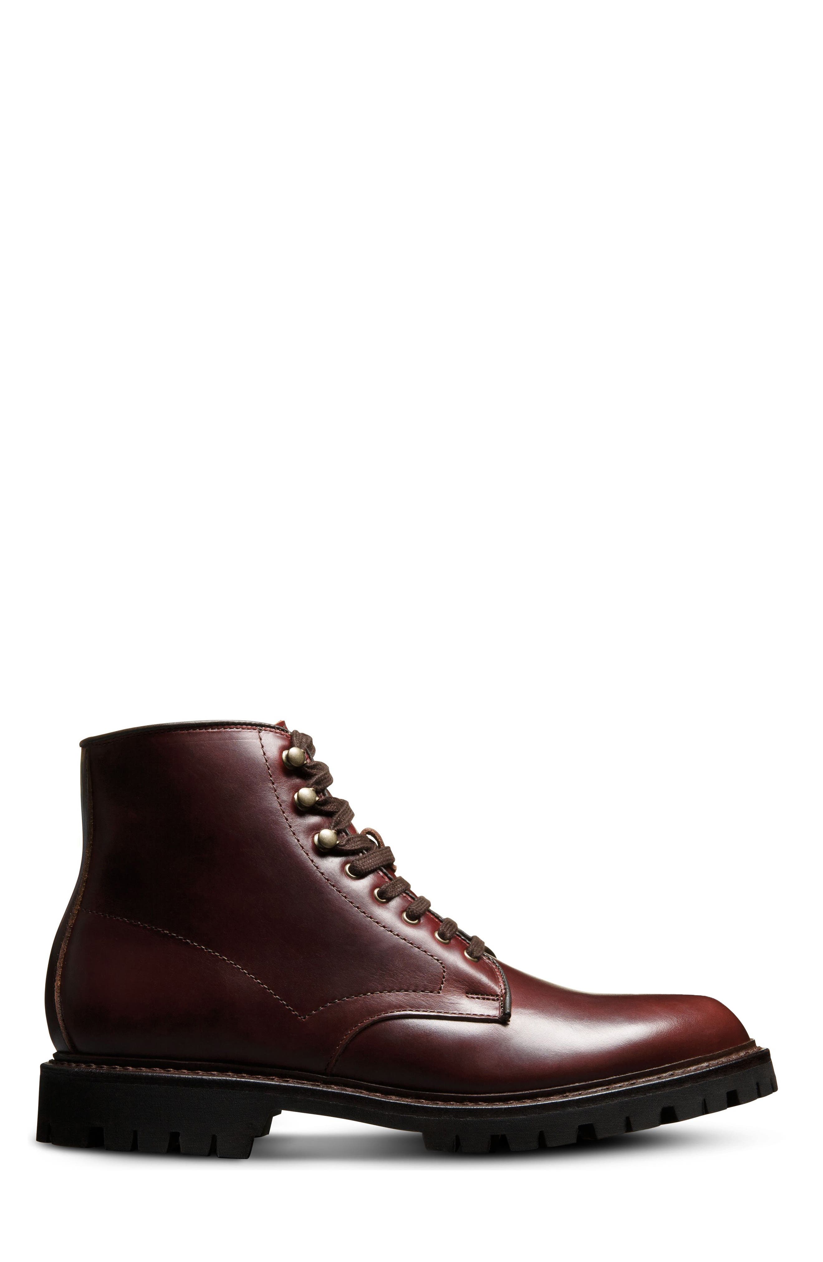 Higgins Mill Lug Zip Boot, Alternate, color, BURGUNDY