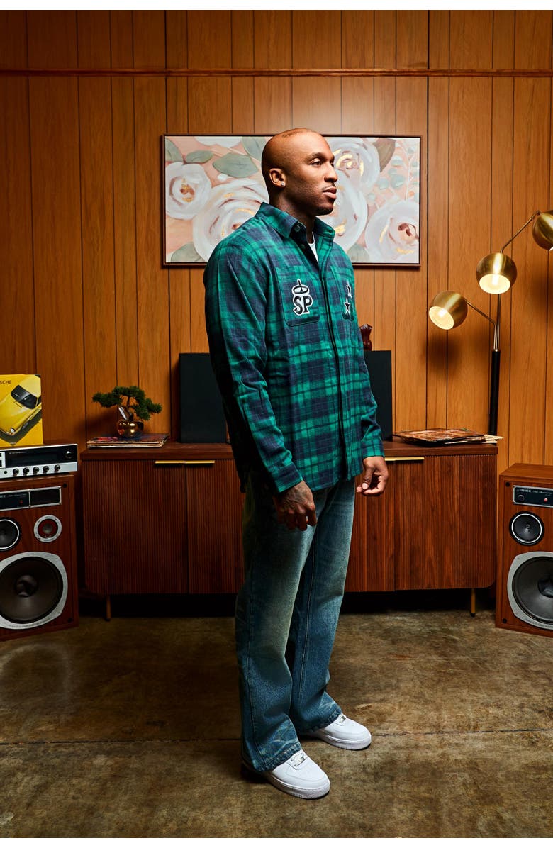 SAINT PERRY Odell Flannel Shirt, Alternate, color, Plaid