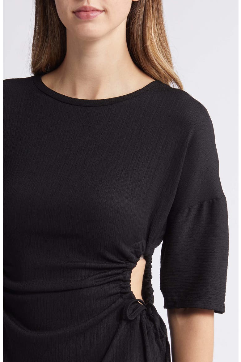 Mila Side Cutout Dress, Alternate, color, BLACK