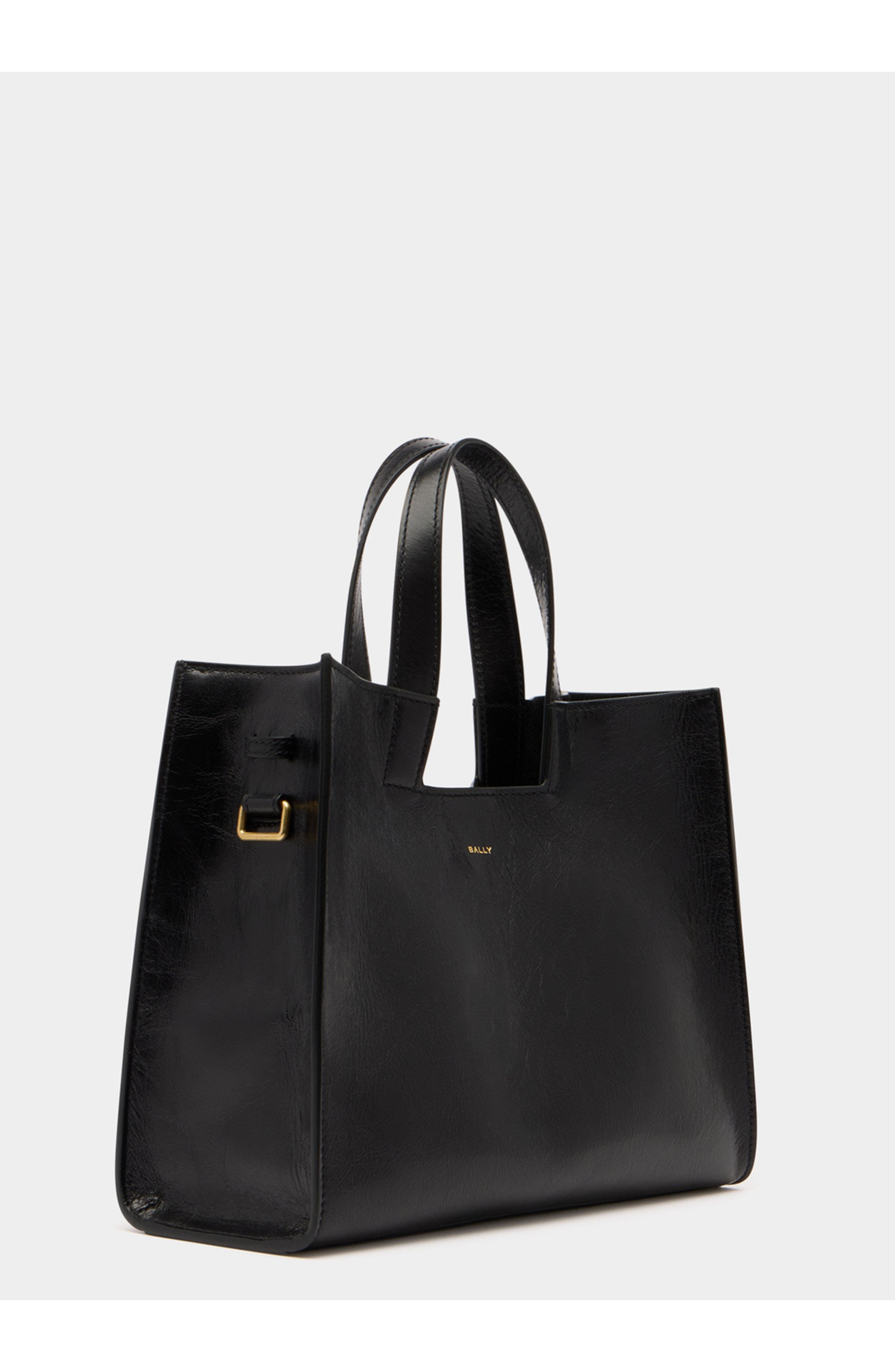 Bally Easy Bally Tote Bag in Bovine Leather, Alternate, color, Black