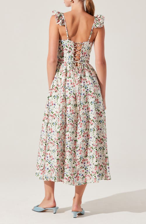 ASTR ASTR THE LABEL WEDELIA FLORAL PRINT A-LINE DRESS