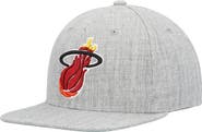 Mitchell & Ness Men's Mitchell & Ness Heather Gray Miami Heat Hardwood Classics 2.0 Snapback Hat
