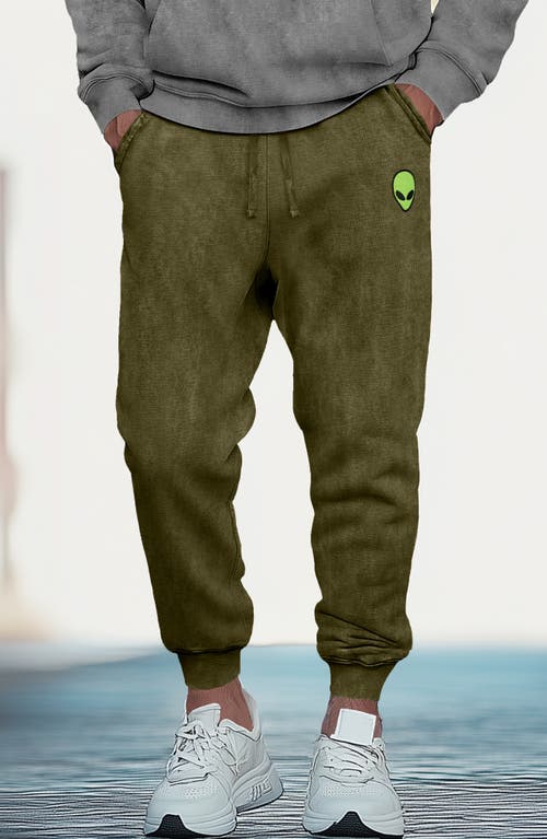 Dalix Mens Alien Midweight Fleece Washed Jogger Pant