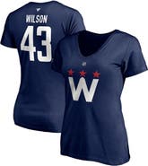 FANATICS Women's Fanatics Branded Tom Wilson Navy Washington Capitals 2020/21 Alternate Authentic Stack Name & Number V-Neck T-Shirt