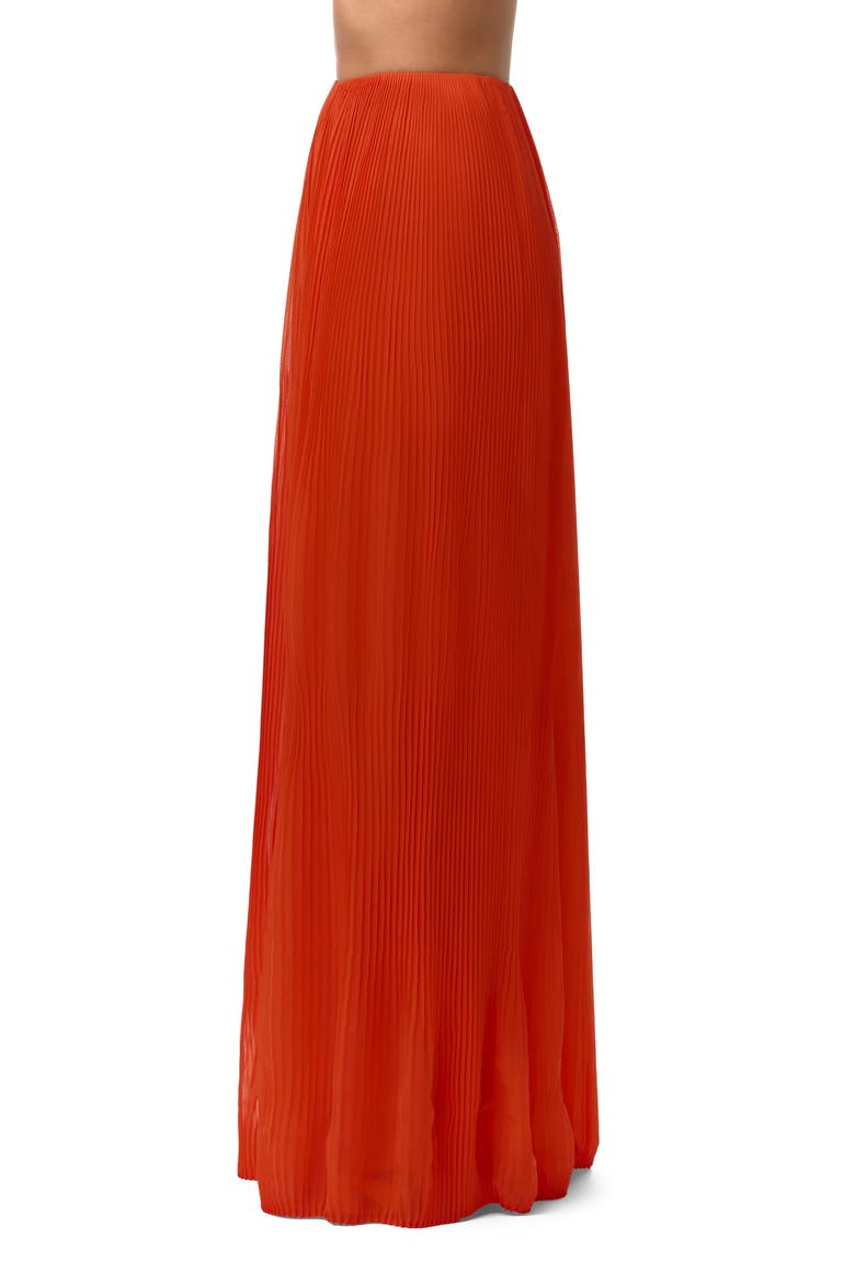 Plissé Wide Leg Pants, Alternate, color, TANGERINE