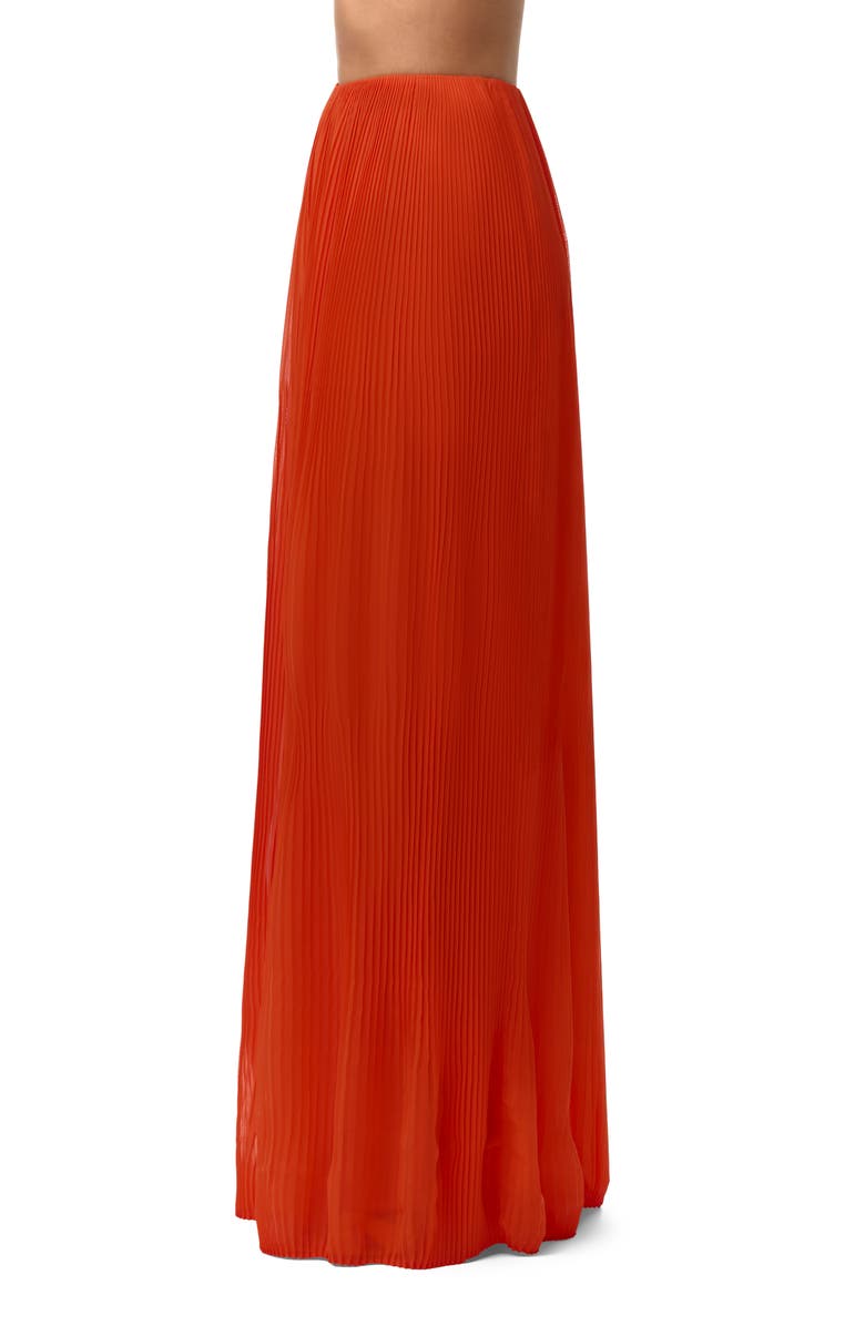 Naked Wardrobe Plissé Wide Leg Pants, Alternate, color, Tangerine