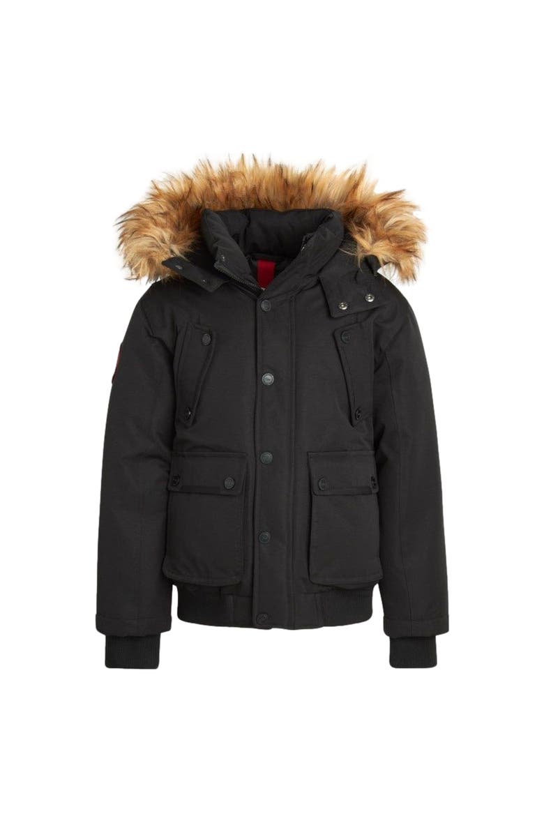 Boys' Winter Bomber Jacket, Main, color, Black