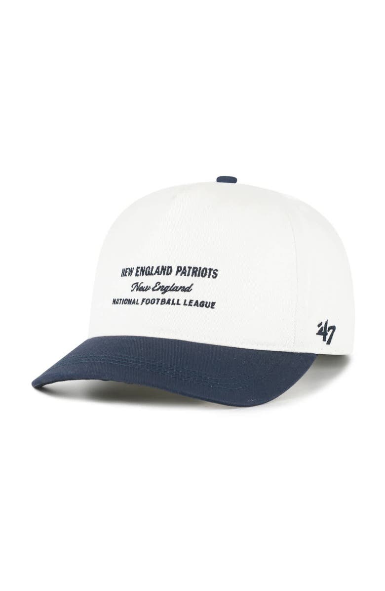 '47 Men's '47  White New England Patriots Contemporary Two-Tone Hitch Adjustable Hat, Alternate, color, White
