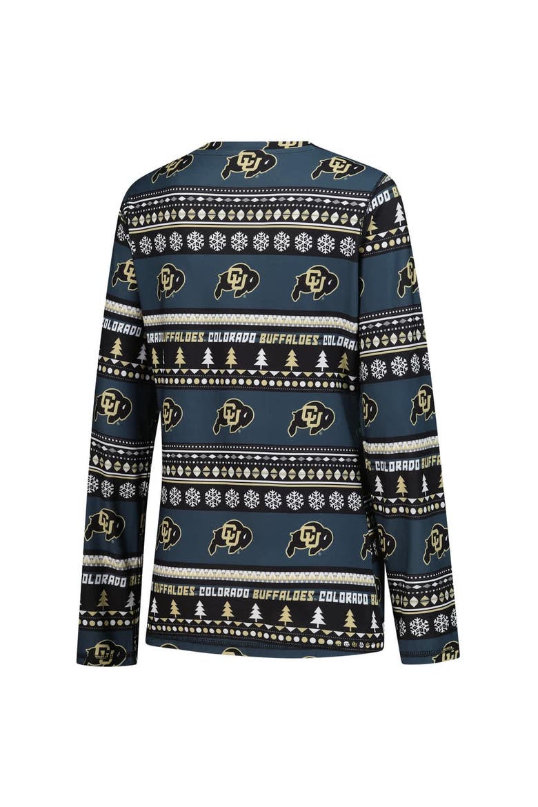 Women's Concepts Sport Black Colorado Buffaloes Ugly Sweater Holiday Long Sleeve Top & Pants Sleep Set, Alternate, color, Black