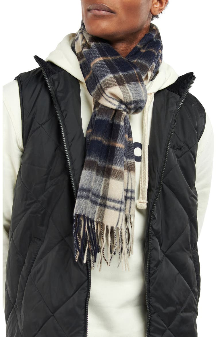 Tartan Wool & Cashmere Scarf, Main, color, AUTUMN DRESS