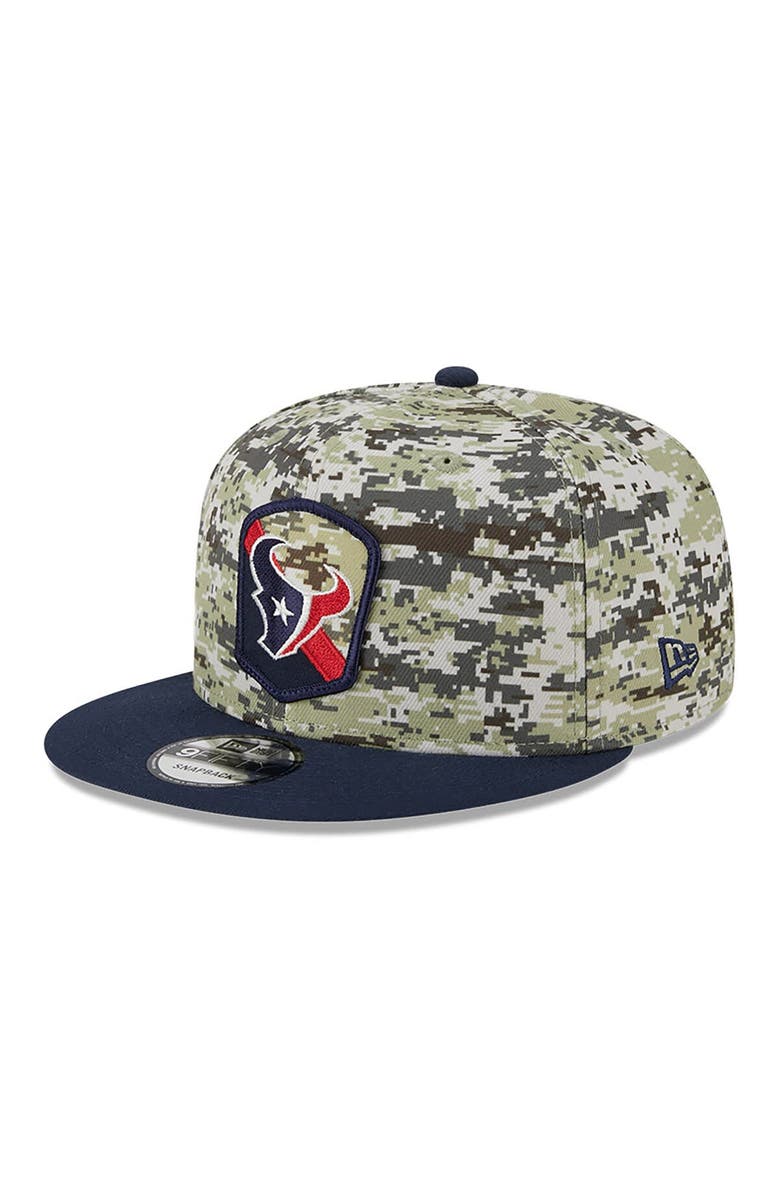 New Era Men's New Era  Camo/Navy Houston Texans 2023 Salute To Service 9FIFTY Snapback Hat, Alternate, color, 
