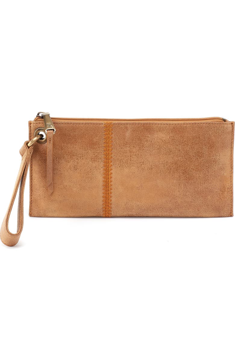 HOBO Vida Leather Wristlet, Main, color, Whiskey