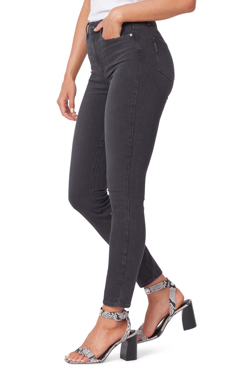 PAIGE Margot High Waist Skinny Ankle Jeans, Alternate, color, Smokey Distressed