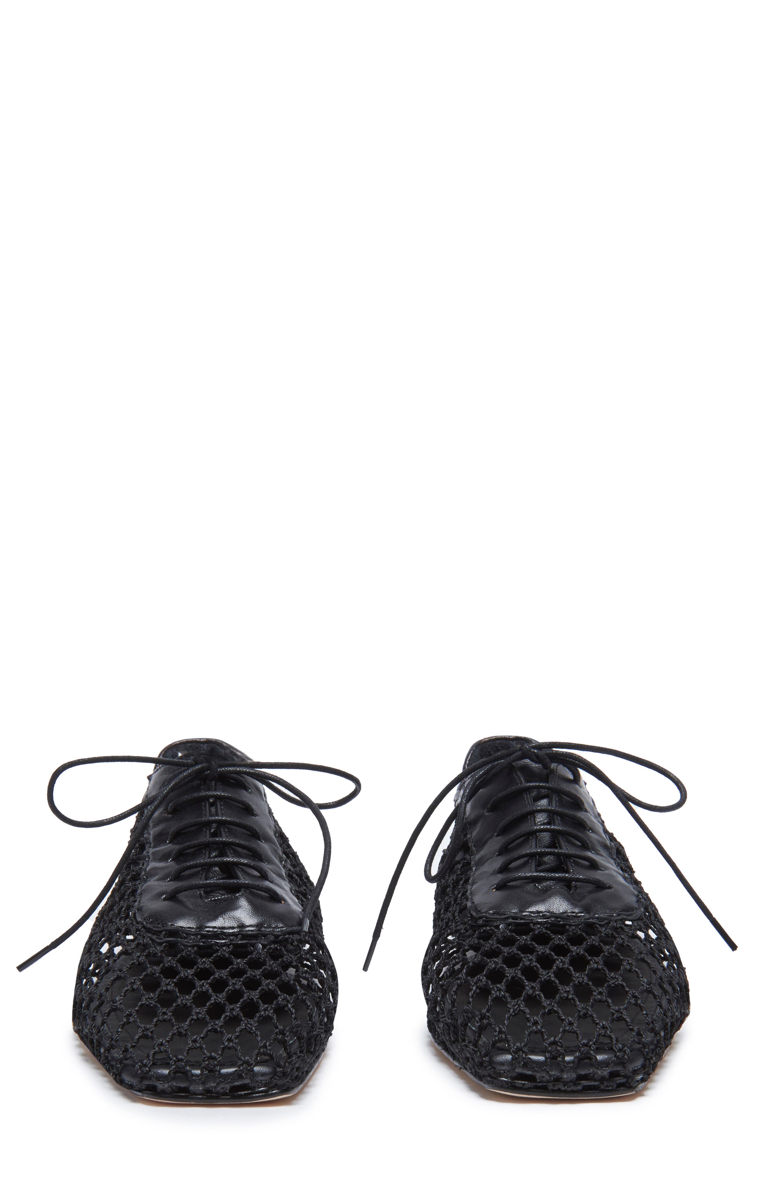 Andrea Gomez Antonia Mesh Flat, Alternate, color, Black