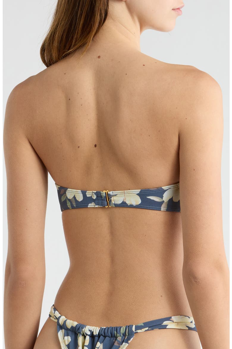 Shelley Floral Knot Bandeau Bikini Top, Alternate, color, FLORAL