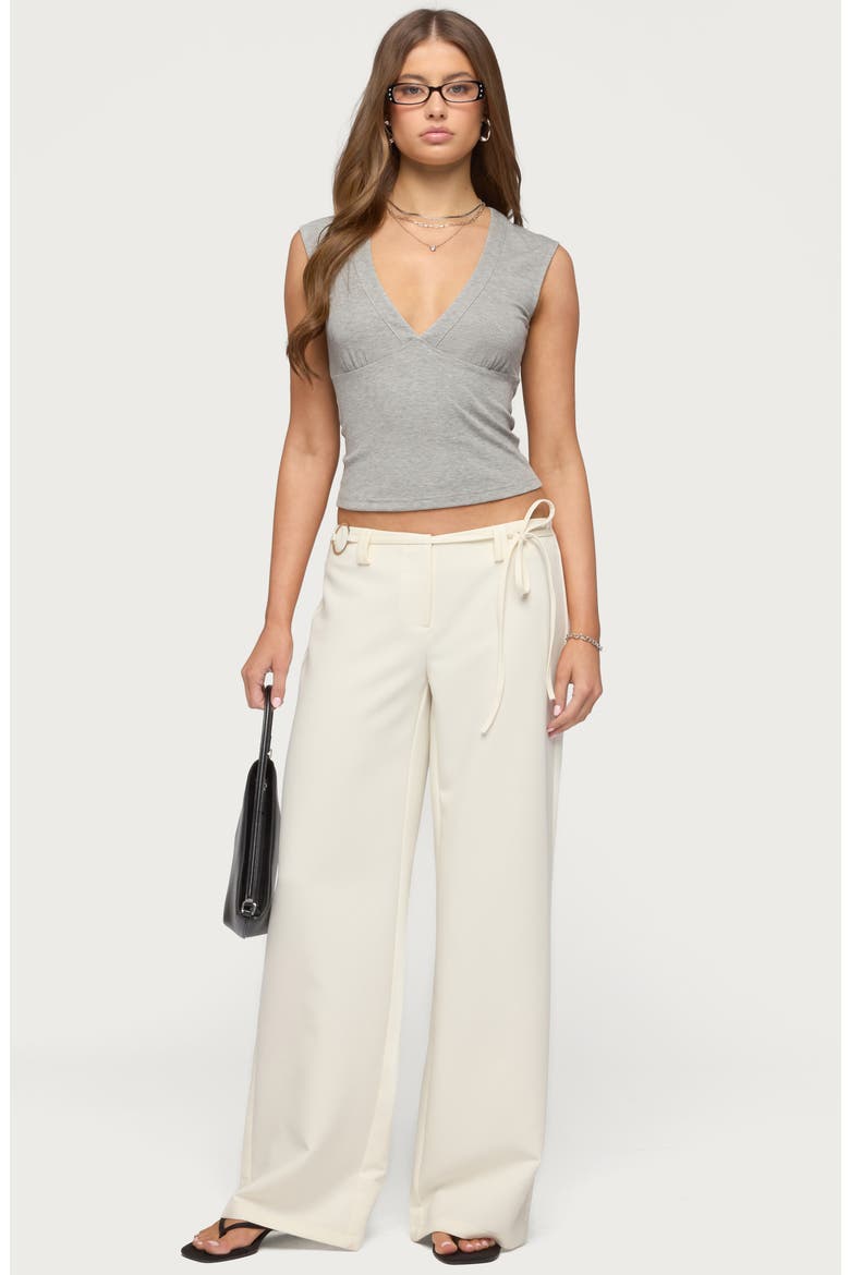 Raphael Tie Waist Wide Leg Pants, Alternate, color, WHITE