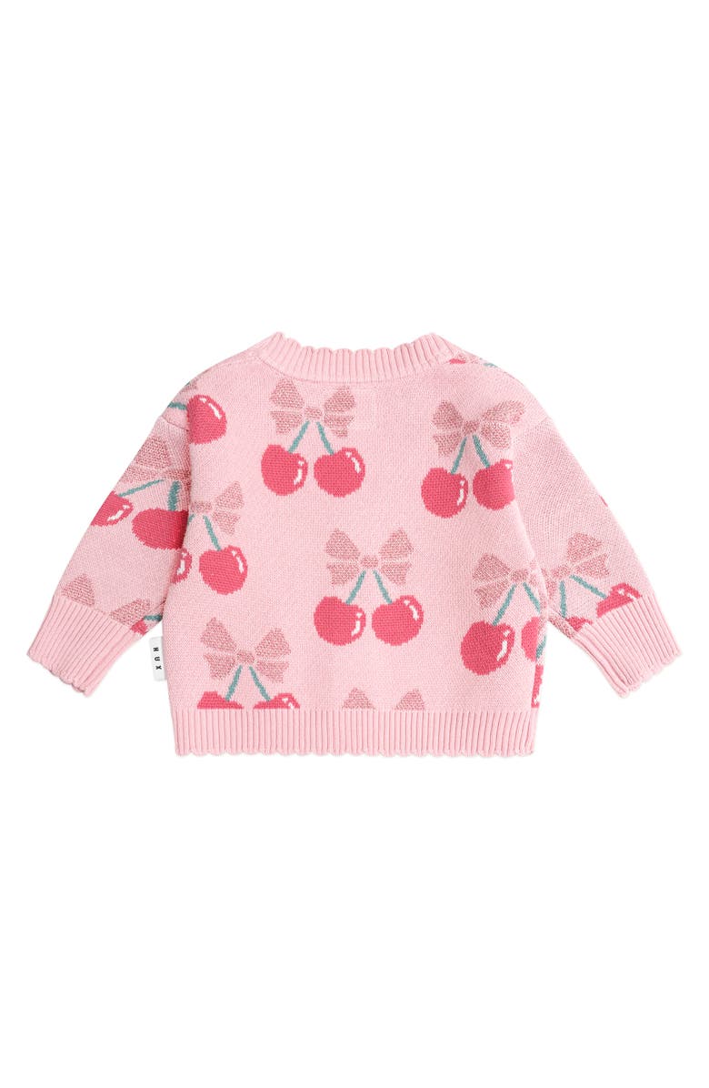 Huxbaby Cherry Pie Scalloped Knit Cardi, Alternate, color, Apricot