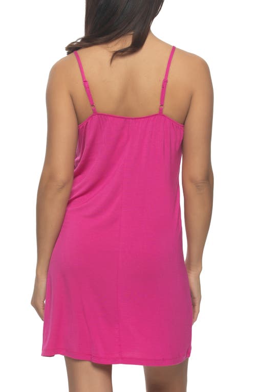 Felina Women's Elysees Sleeveless Satin V-neck Chemise In Very Berry