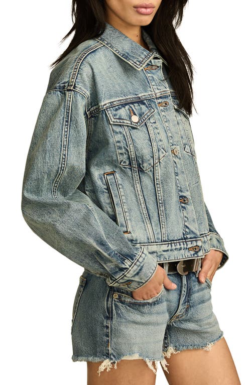 LUCKY BRAND LUCKY BRAND BARREL SLEEVE DENIM TRUCKER JACKET 