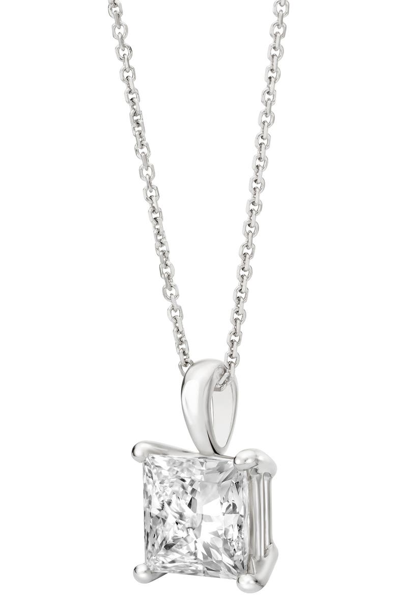 LIGHTBOX Lab-Grown Princess Cut Diamond Pendant Necklace, Alternate, color, 