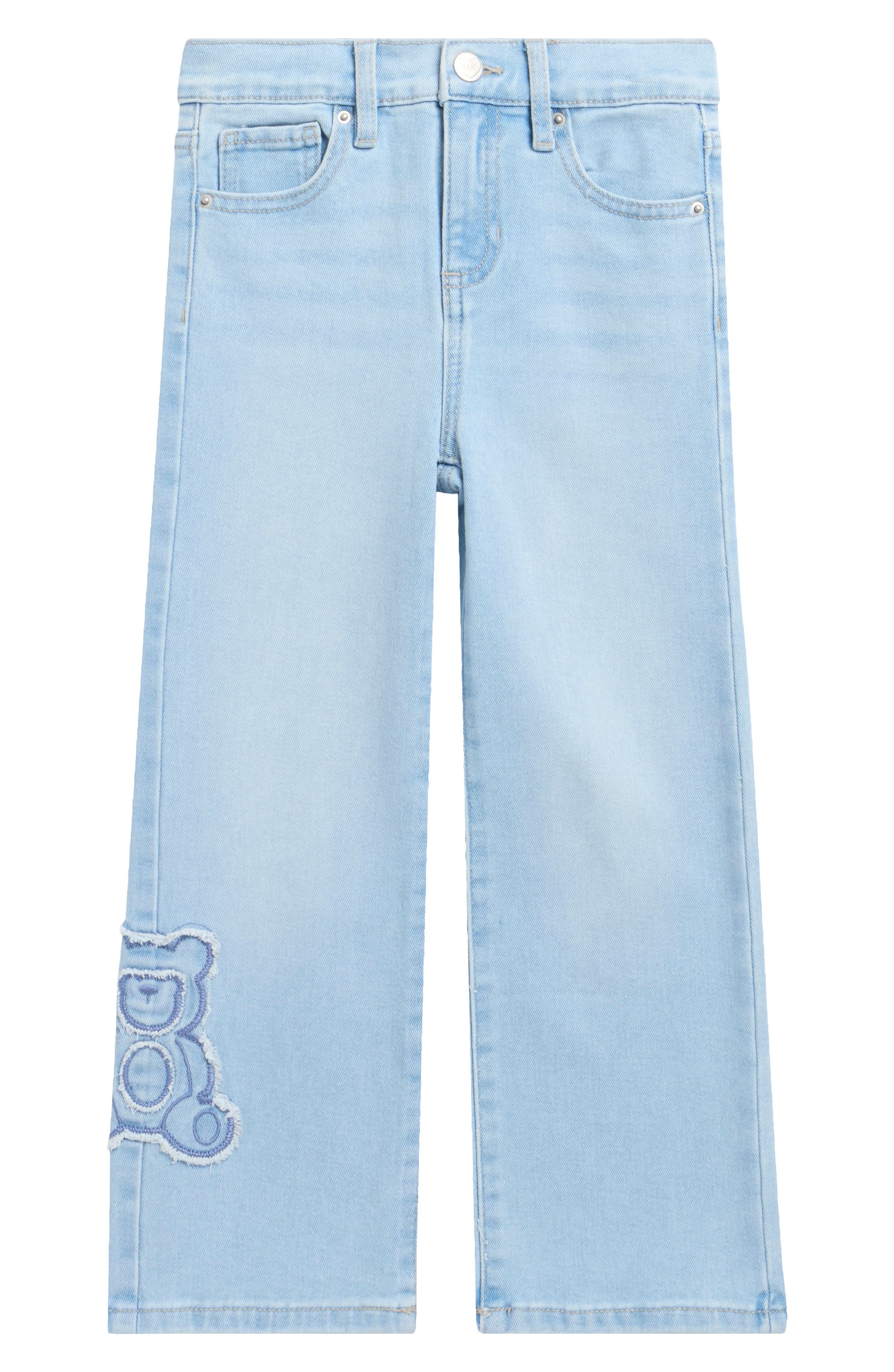 Kids' Teddy Bear Embroidered Jeans