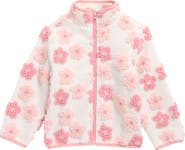 Andy & Evan Kids' Floral Faux Shearling Appliqué Jacket