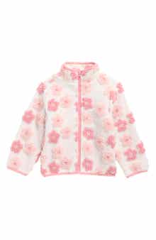 Kids' Floral Faux Shearling Appliqué Jacket