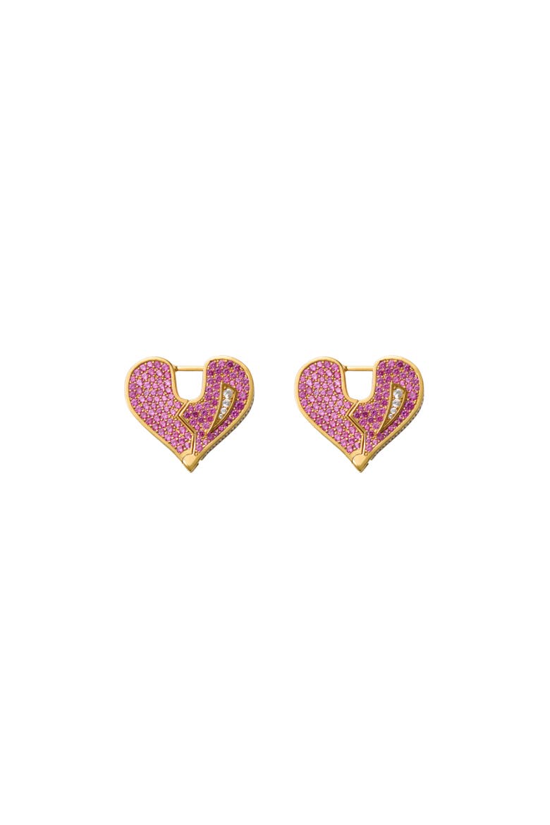 Souvenir Pavé Earrings, Alternate, color, Gold/multicolour