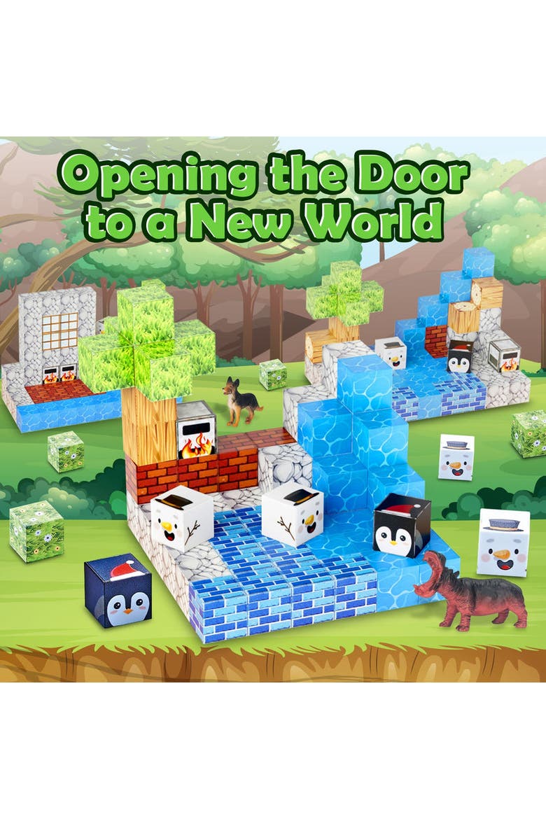 100 Pcs Magnetic Building Cube Game, Alternate, color, Multi Color