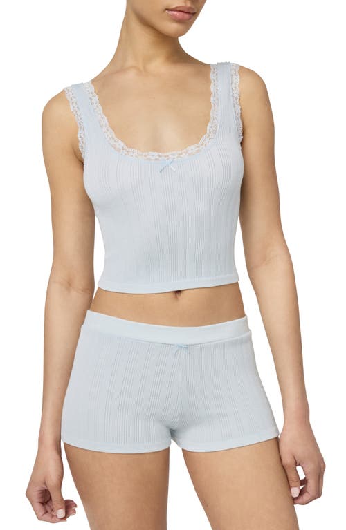 FLORENCE BY MILLS FLORENCE BY MILLS LACE TRIM CROP TANK