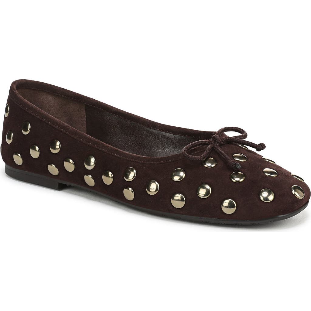 Sam Edelman Alie Stud Ballet Flat In Brown