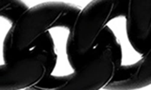 Blackjack Black Stainless Steel Cuban Chain Necklace In Matte Black
