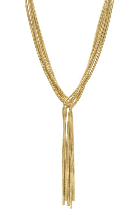 Multi Strand Textured Y-Necklace