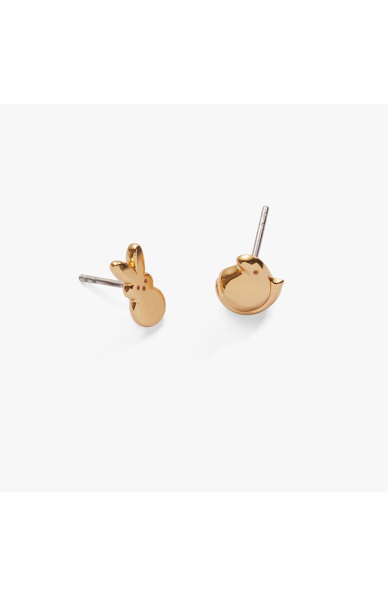 Alex and Ani Peeps<sup>®</sup> Mismatched Stud Earrings, Alternate, color, Gold