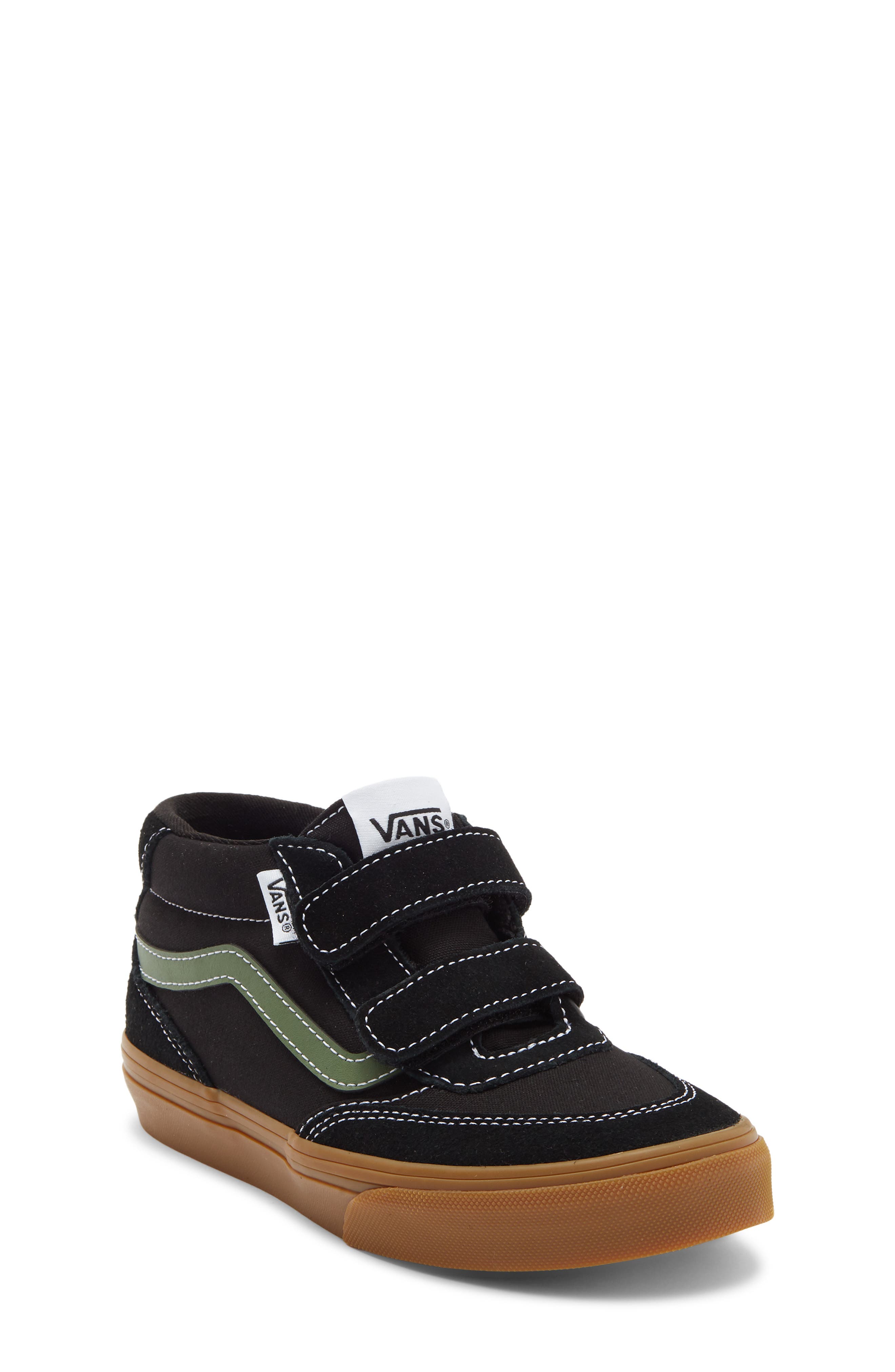 Vans Kids' Brooklyn Mid Sneaker, Main, color, Black/Green