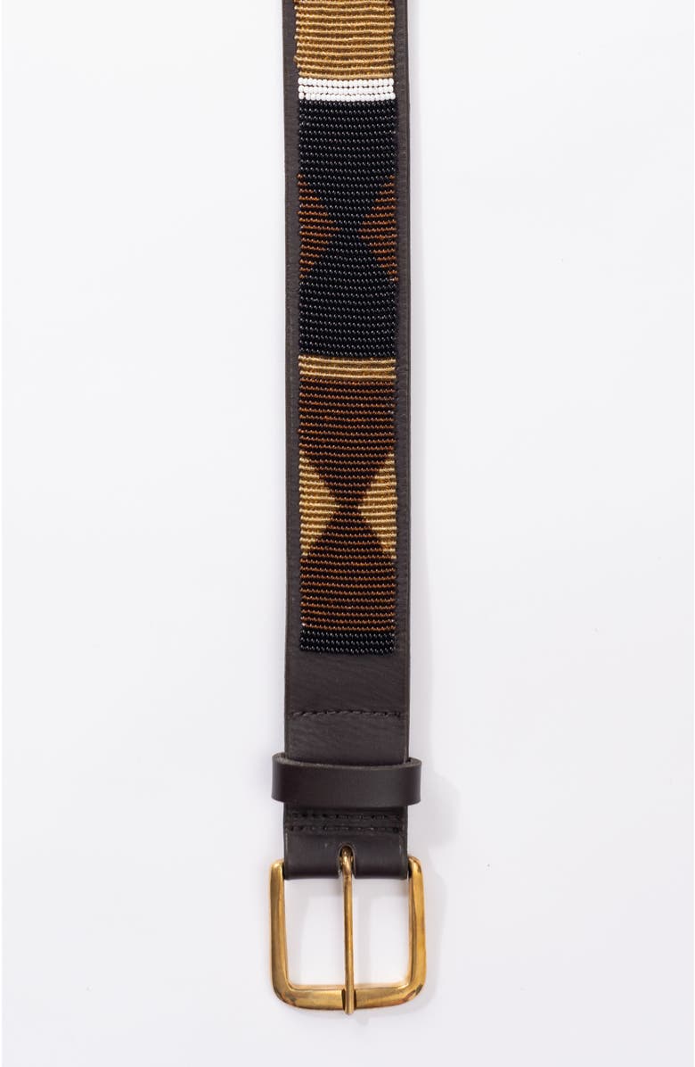 Koy Clothing Maasai Beaded Belt, Alternate, color, Brown/Gold