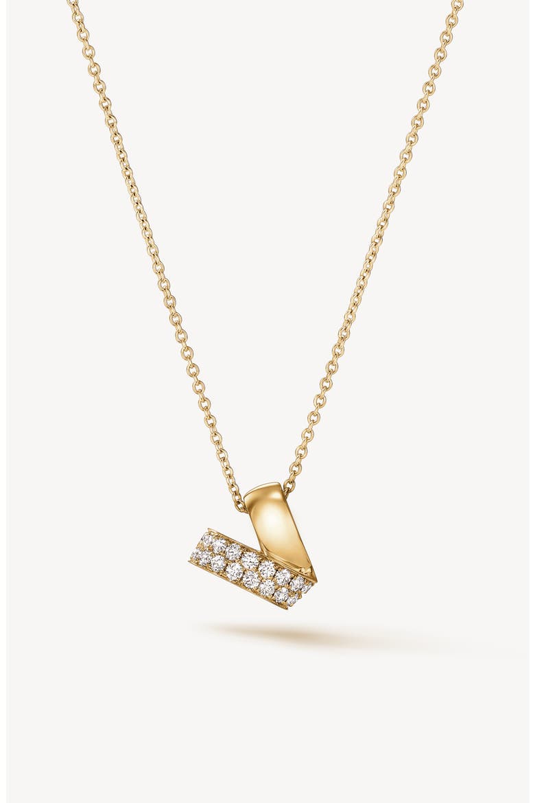 INSIDE/OUT Multi-Wear Rondel 18K Gold Diamond Pendant Necklace, 0.40ct., Alternate, color, YELLOW GOLD