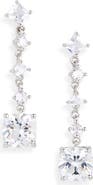 Cara Cubic Zirconia Linear Drop Earrings