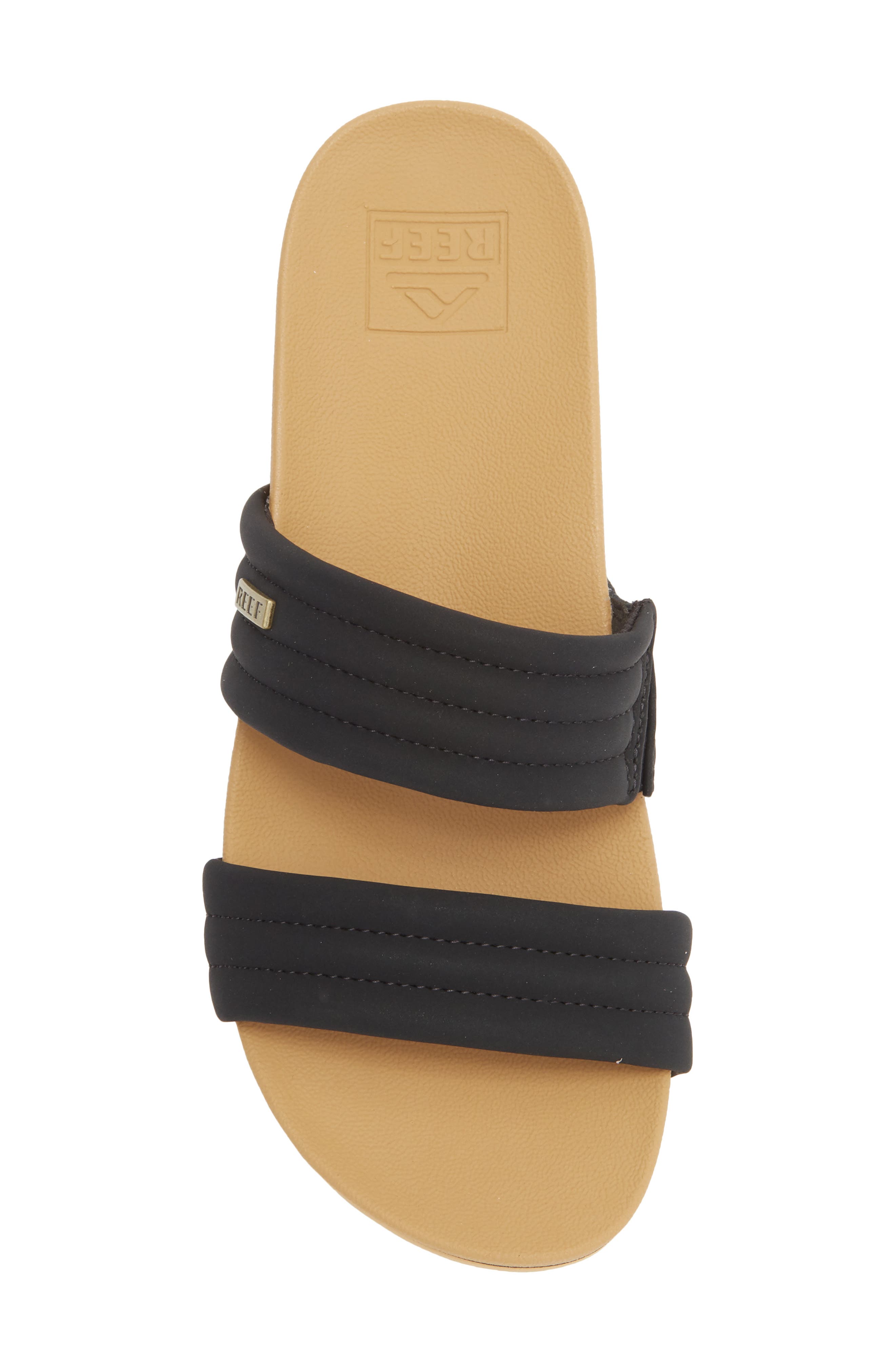 Reef Kaia 2 Bar Slide Sandal, Alternate, color, Black
