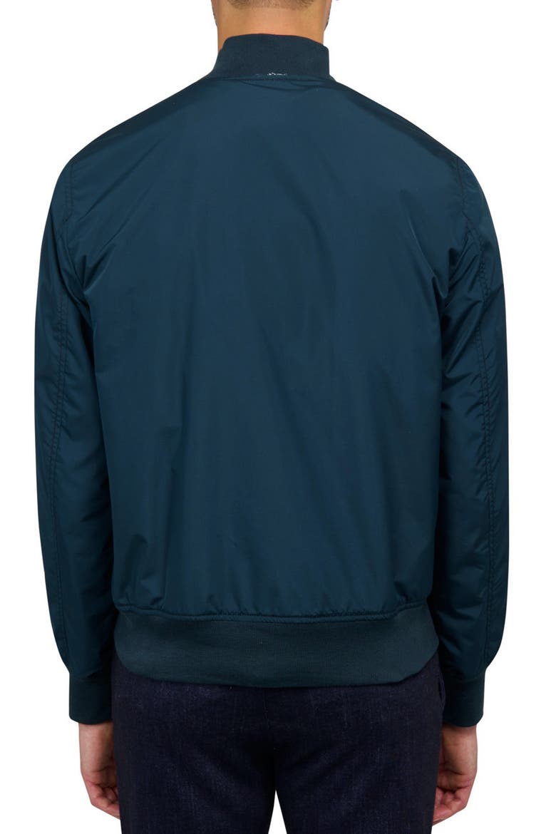 Slim Fit Floral Reversible Bomber Jacket, Alternate, color, NAVY