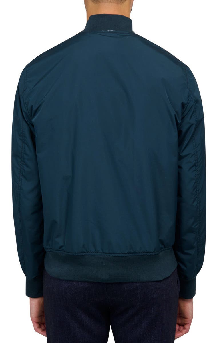 Brooklyn Brigade Slim Fit Floral Reversible Bomber Jacket, Alternate, color, Navy