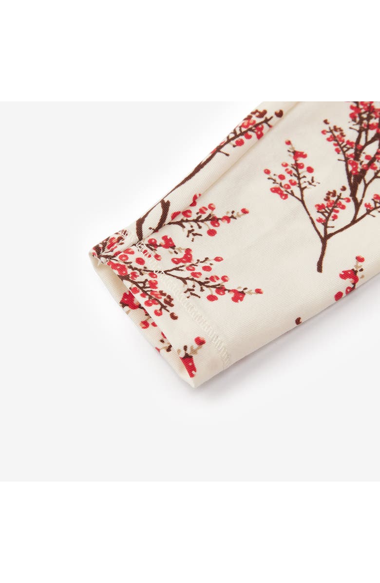 Milkbarn Cotton Stretch Long Sleeve Two Piece Pajama Set, Alternate, color, Winterberry